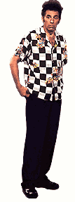 A gif that shows Kramer, from Seinfeld, shaking