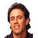 A gif that shows the faces of the main cast of Seinfeld